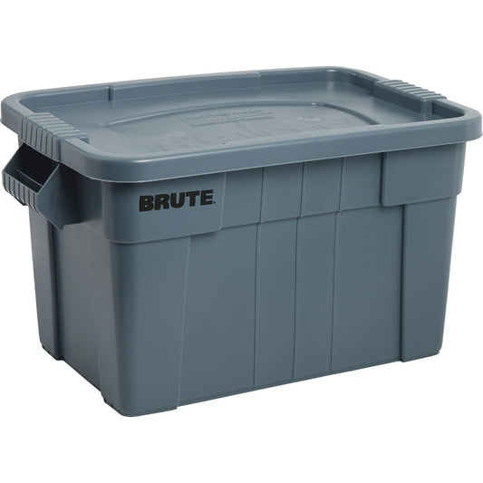 Rubbermaid Commercial Brute 20 Gal. Gray Storage Tote with Lid