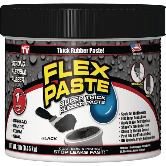 Flex Paste 1 Lb. Rubber Sealant, Black