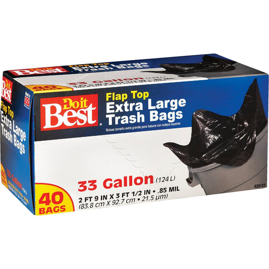 Do it Best 33 Gal. Extra Large Black Trash Bag (40-Count)