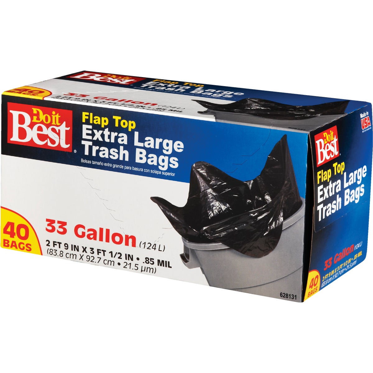 Do it Best 33 Gal. Extra Large Black Trash Bag (40-Count)