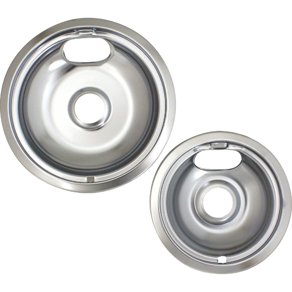 Range Kleen Electric (1) 6" & (1) 8" Style A Round Chrome Drip Pan