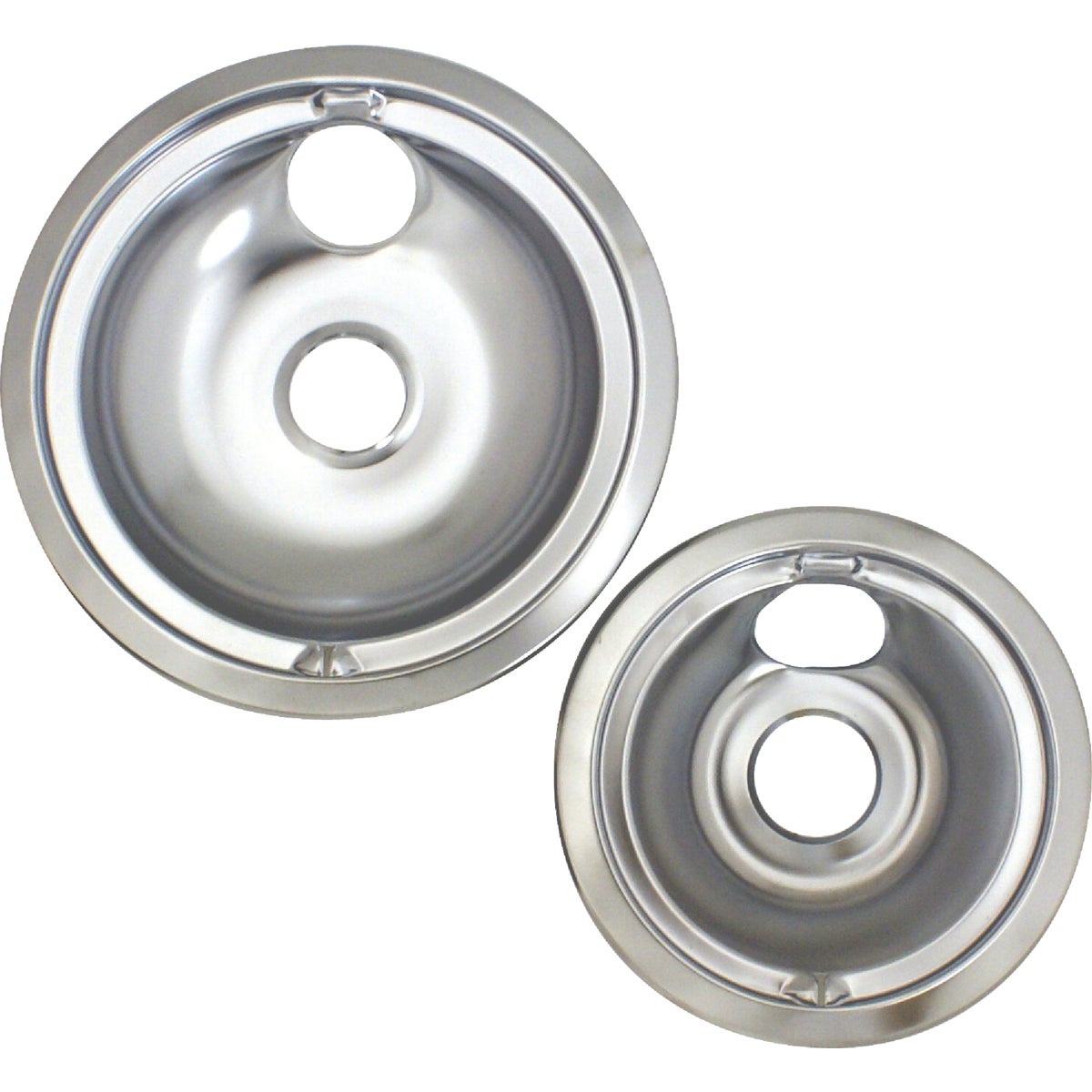 Range Kleen Electric (1) 6" & (1) 8" Style B Round Chrome Drip Pan