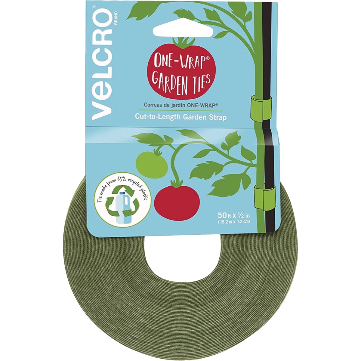 VELCRO Brand One-Wrap 50 Ft. x 1/2 In. Green Garden Ties