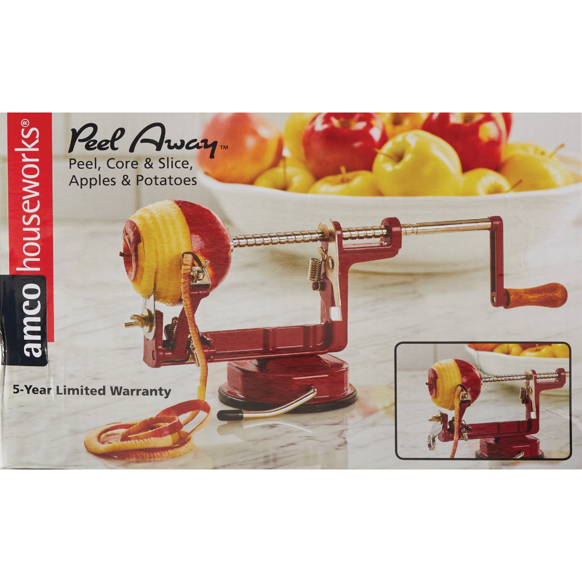 Amco Peel Away Apple Peeler with Suction Base