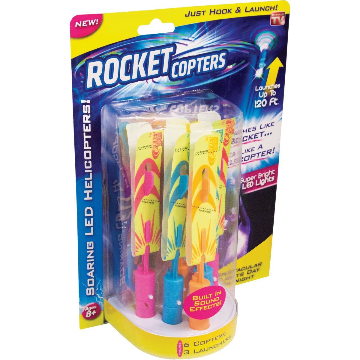 Rocket Copters LED Helicopters (6-Count)