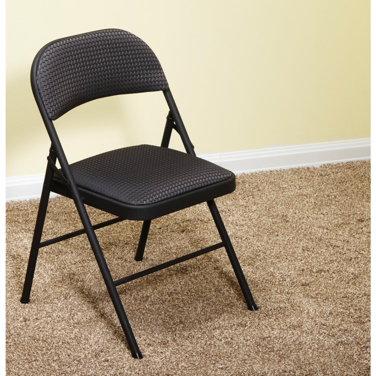 COSCO Fabric Folding Chair, Black