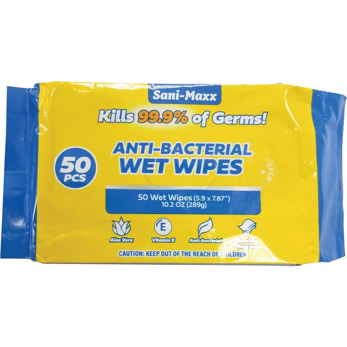 Sani-Maxx Antibacterial Wet Wipe (50 Pack)