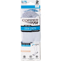 Copper Fit L/XL White Crew Compression Socks