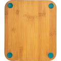 Core Bamboo 12 In. Square Natural Lake Blue Foot Grip Cutting Board