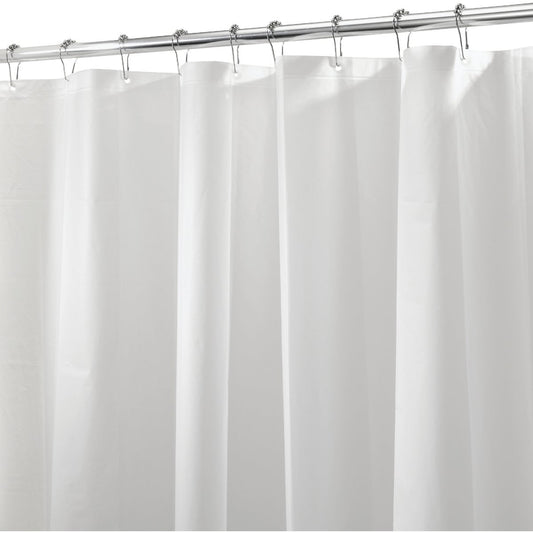 iDesign 72 In. x 72 In. White PEVA Shower Curtain Liner