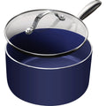 GraniteStone Diamond Blue 2.5 Qt. Non-Stick Sauce Pan with Lid