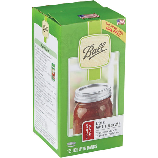 Ball Regular Mouth Canning Lid with Bands (12-Count)