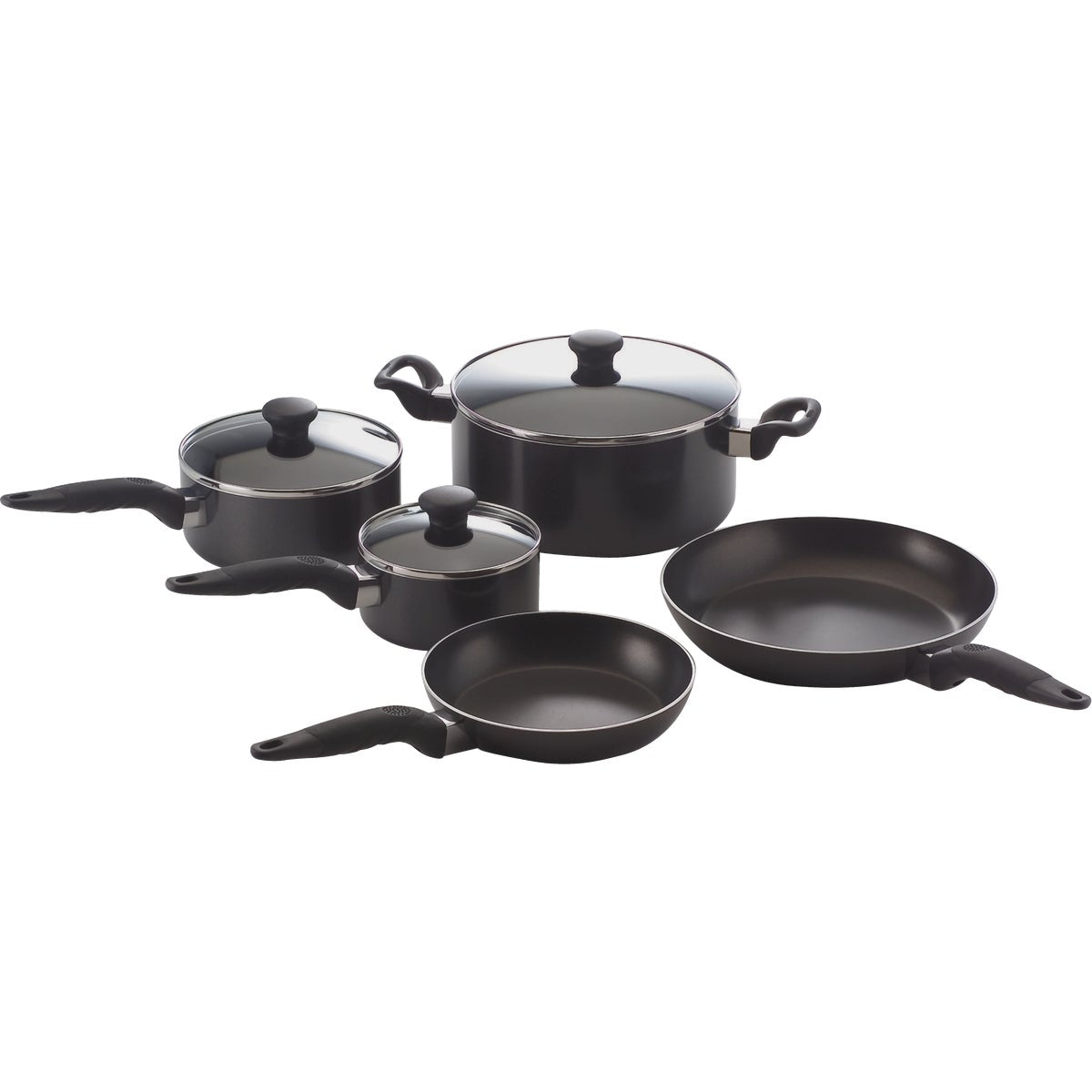 Mirro Black Non-Stick Aluminum Cookware Set (10-Piece)