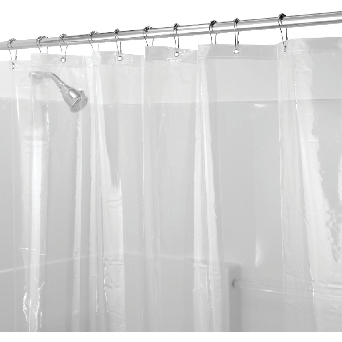 iDesign 72 In. x 72 In. Clear EVA Shower Curtain Liner