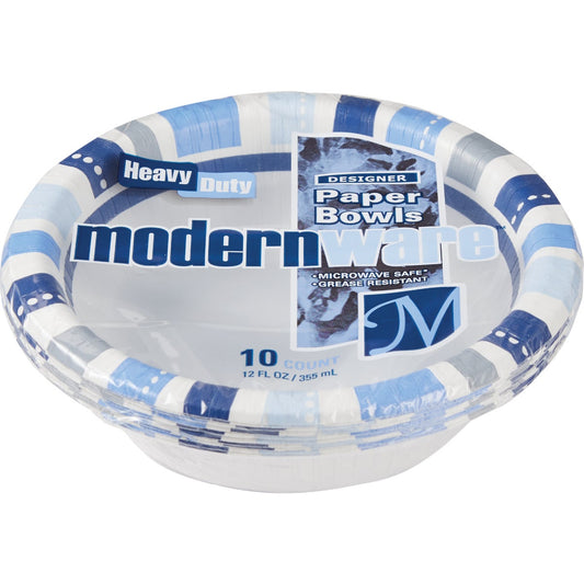 AJM 12 Oz. ModernWare Paper Bowls (10-Count)