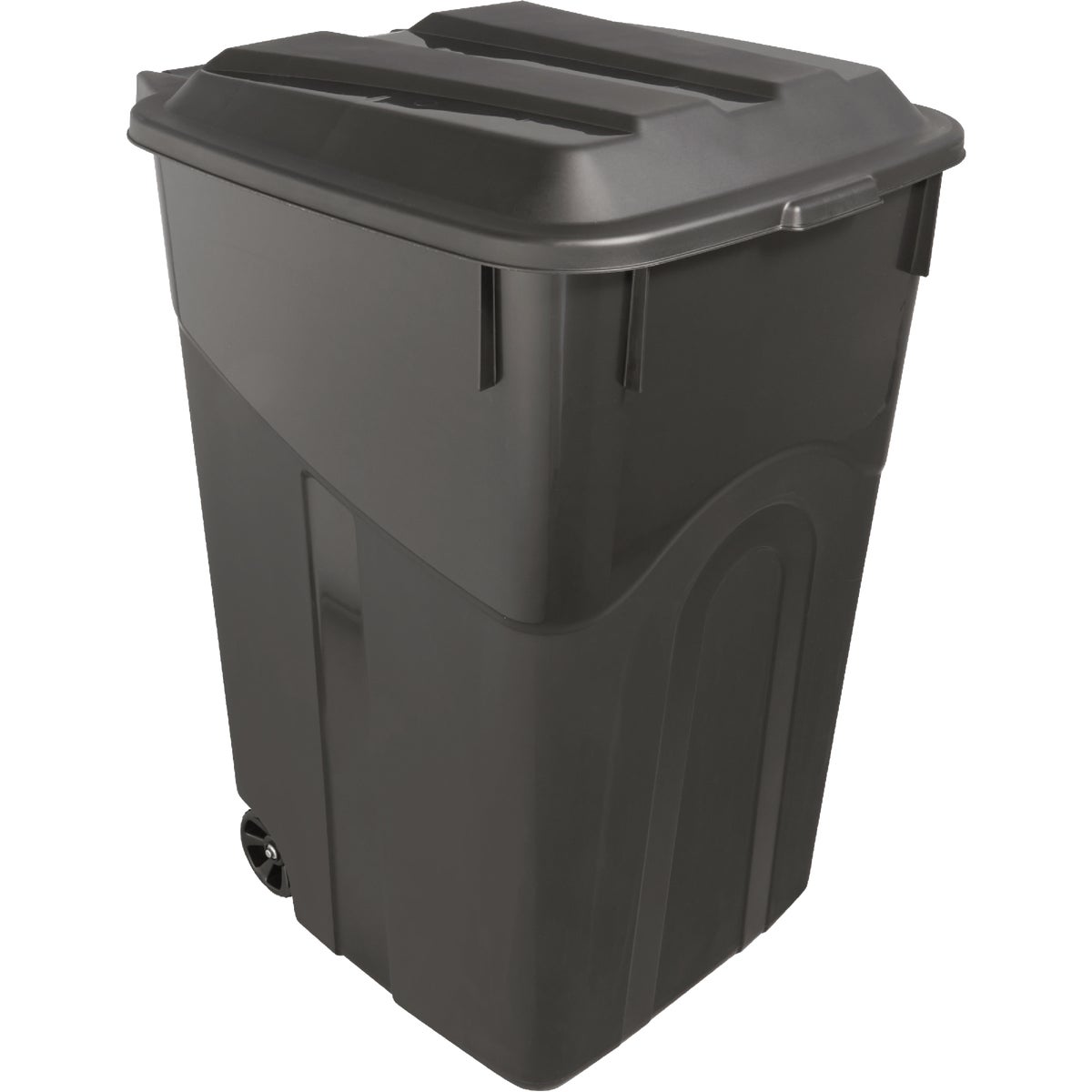 United Solutions Rough and Rugged 45 Gal. Wheeled Trash Can with Attached Lid