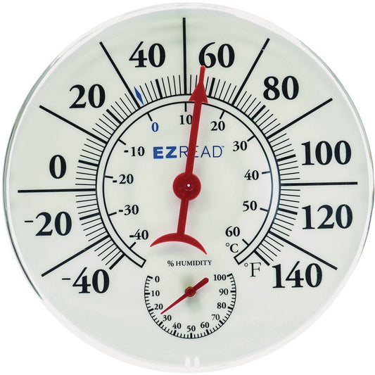 EZRead 8 In. Dial Thermometer with Hygrometer