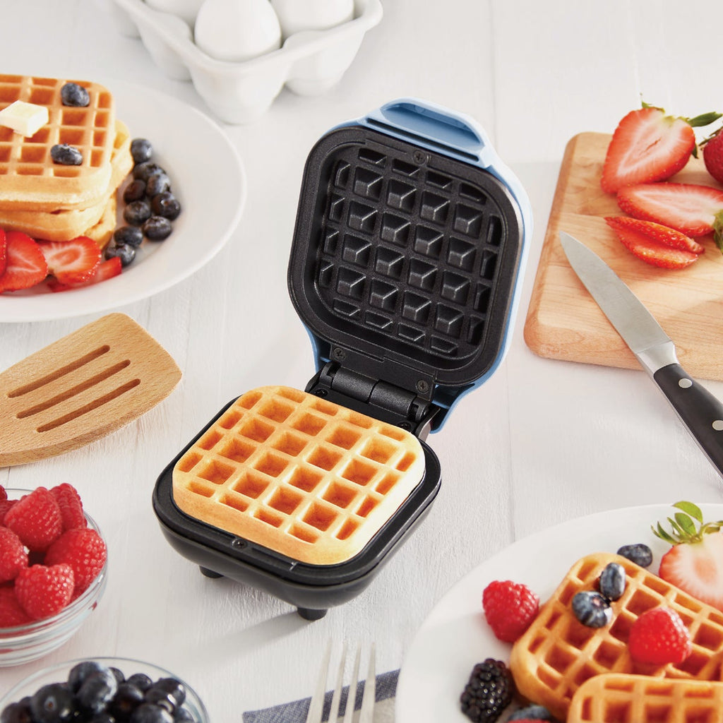 Rise by Dash 4 In. Light Blue Mini Waffle Maker