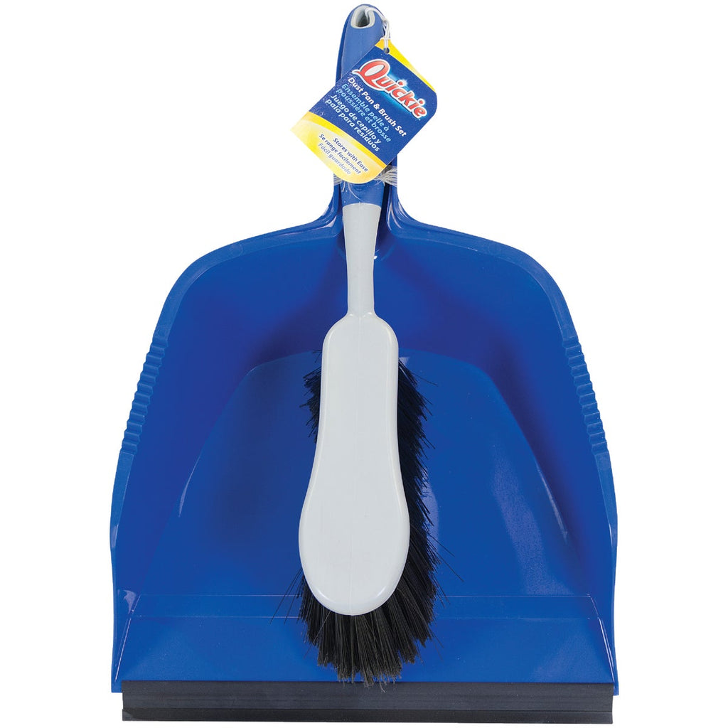 Quickie Blue Dust Pan & Brush Set
