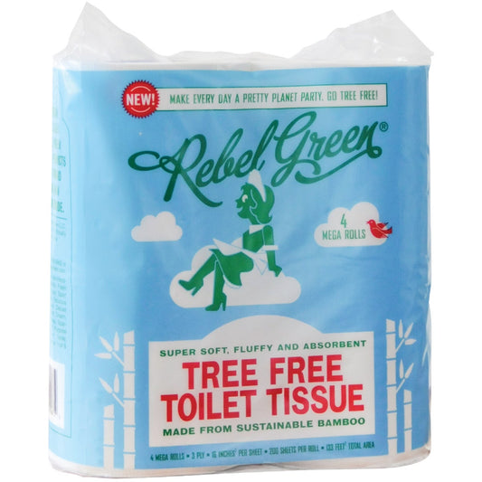 Rebel Green Tree Free Toilet Paper (4 Mega Rolls)