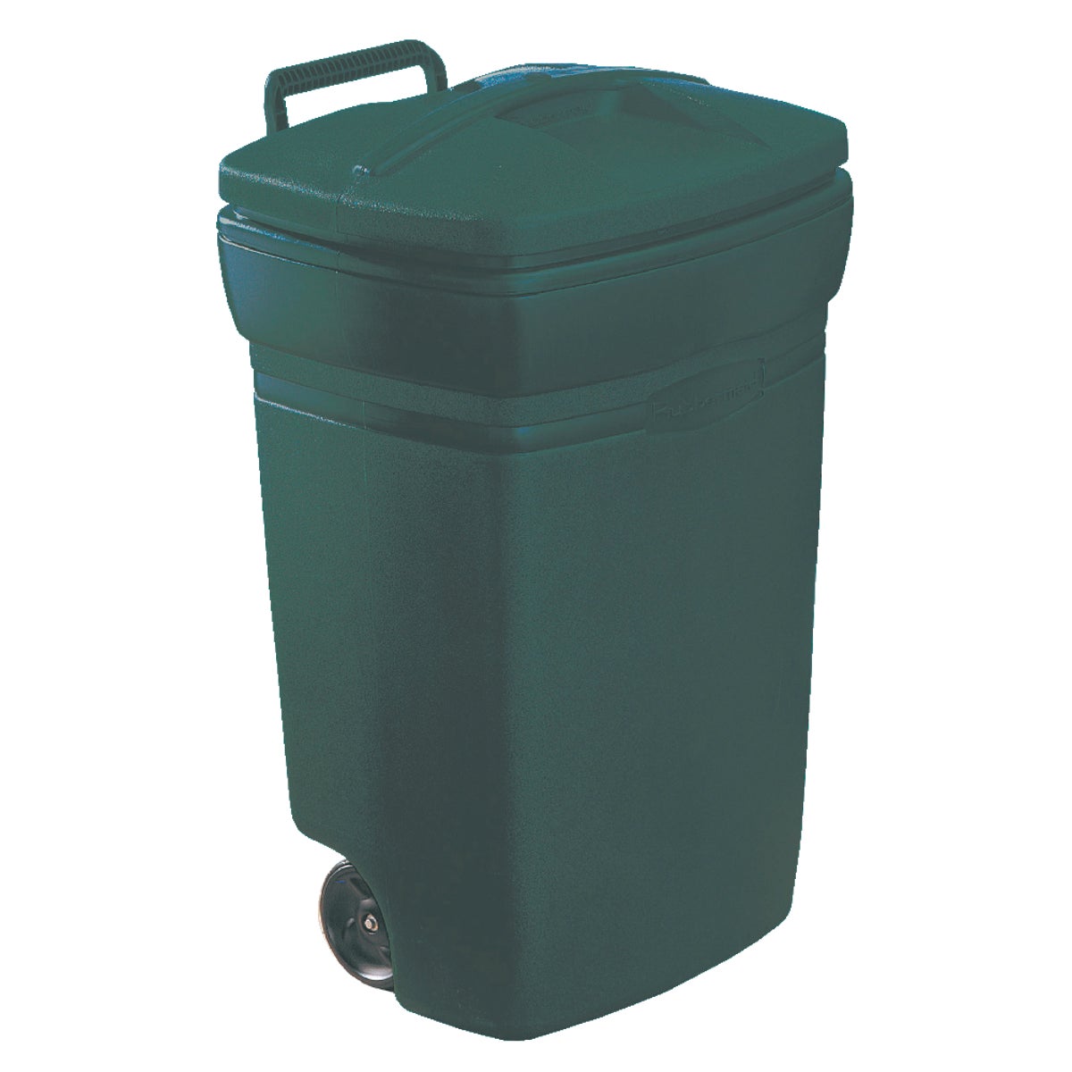 Rubbermaid 45 Gal. Green Wheeled Trash Can with Lid