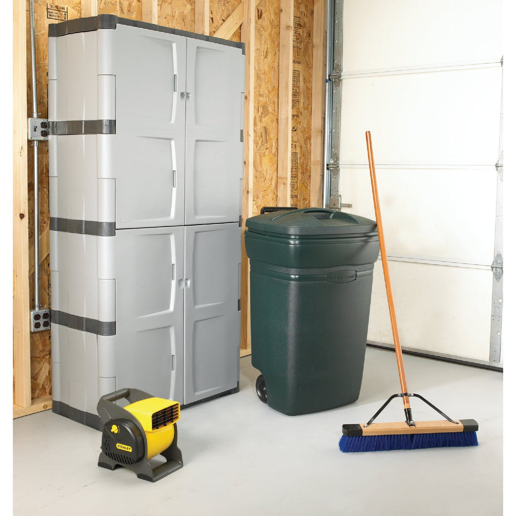 Rubbermaid 45 Gal. Green Wheeled Trash Can with Lid