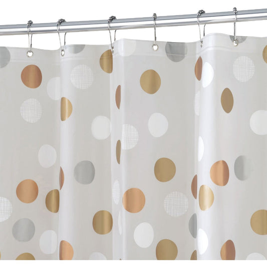 iDesign 72 In. x 72 In. Gilly Dot PEVA Shower Curtain