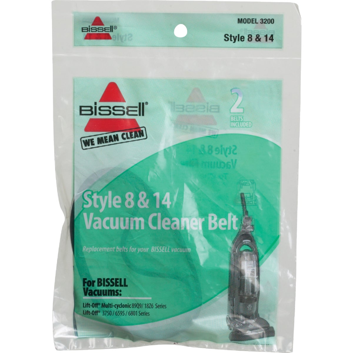 Bissell Type 8 & 14 Bissell Lift-Off Revolution Vacuum Cleaner Belt (2-Pack)