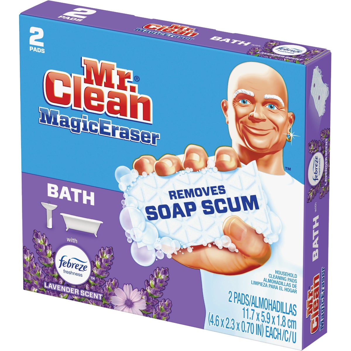 Mr. Clean Magic Eraser Febreze Lavender Scent Bath Cleansing Pad (2-Count)