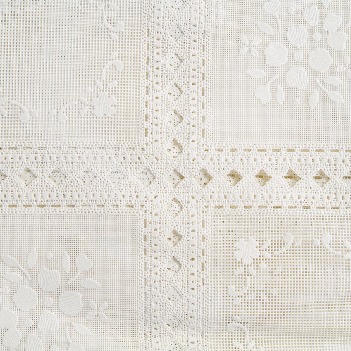 Magic Cover 54 In. x 15 Yd. Ivory Country Lace Pattern Yard Goods Decorative & Versatile Covering