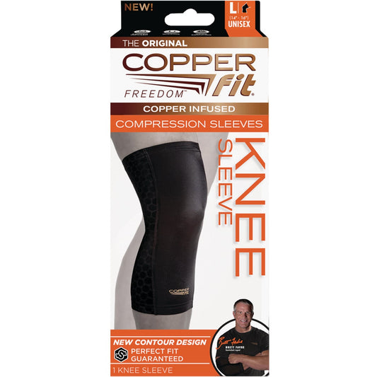 Copper Fit Freedom Large Black Knee Sleeve