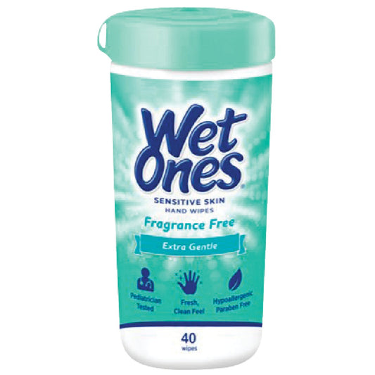 Wet Ones Sensitive Skin Hand Cleaning Wipes Canister  (40 Count)