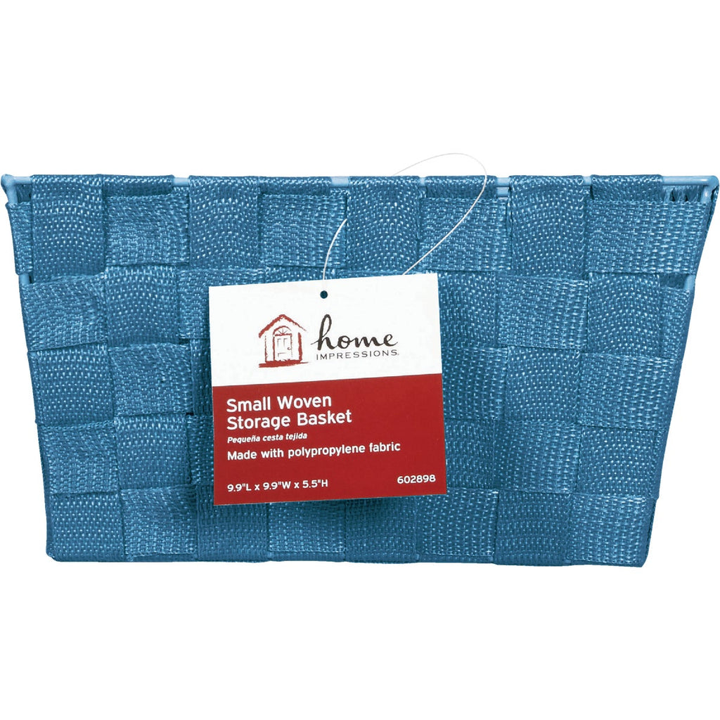 Home Impressions 9.75 In. x 5.5 In. H. Woven Storage Basket, Blue