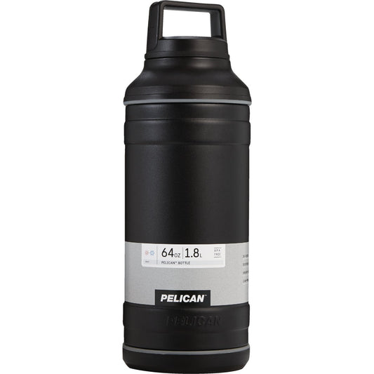 Pelican 64 Oz. Black Stainless Steel Travel Bottle