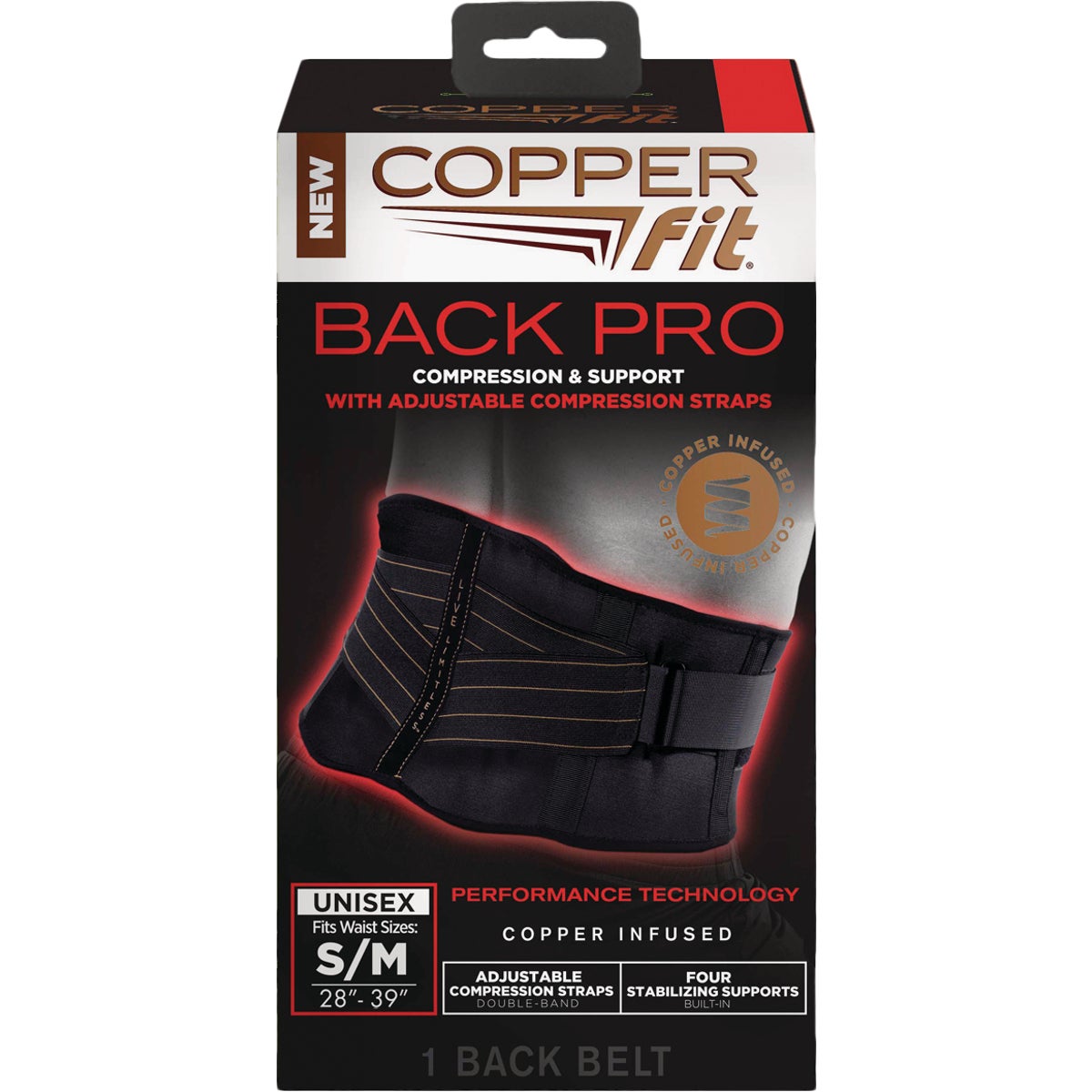 Copper Fit Back Pro Small/Medium Back Support Brace