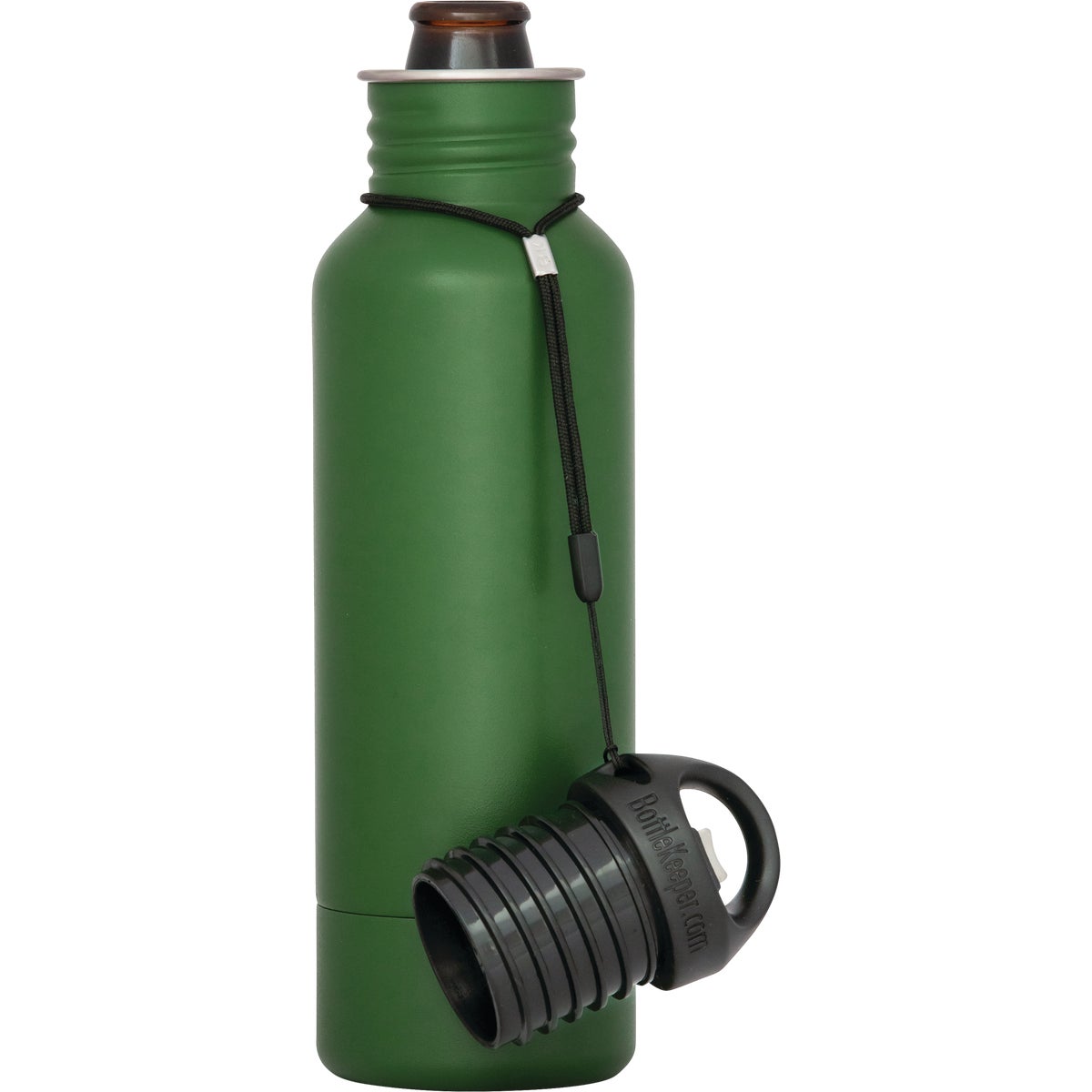 BottleKeeper 12 Oz. Green Stainless Steel Insulated Drink Holder