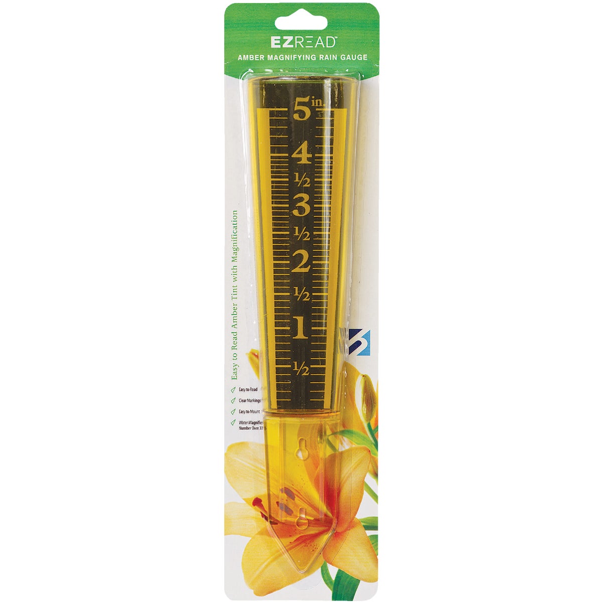 EZRead 5 In. Plastic Amber Sprinkler & Rain Gauge