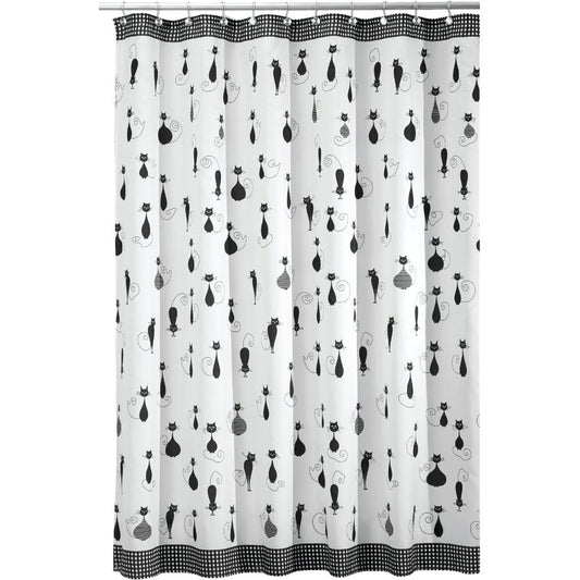 iDesign 72 In. x 72 In. SophistiCat Button Hole Polyester Shower Curtain