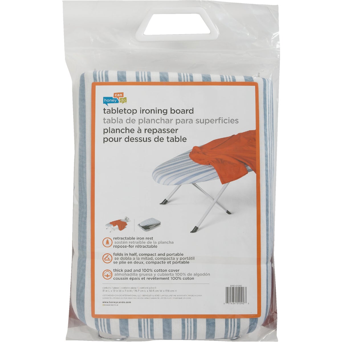 Honey Can Do 12 In. x 32 In. Folding Ironing Board