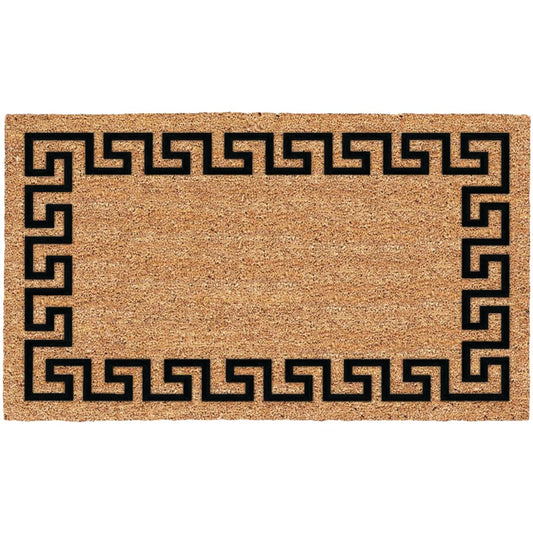 Americo Home Greek Key 18 In. x 30 In. Coir/Vinyl Door Mat