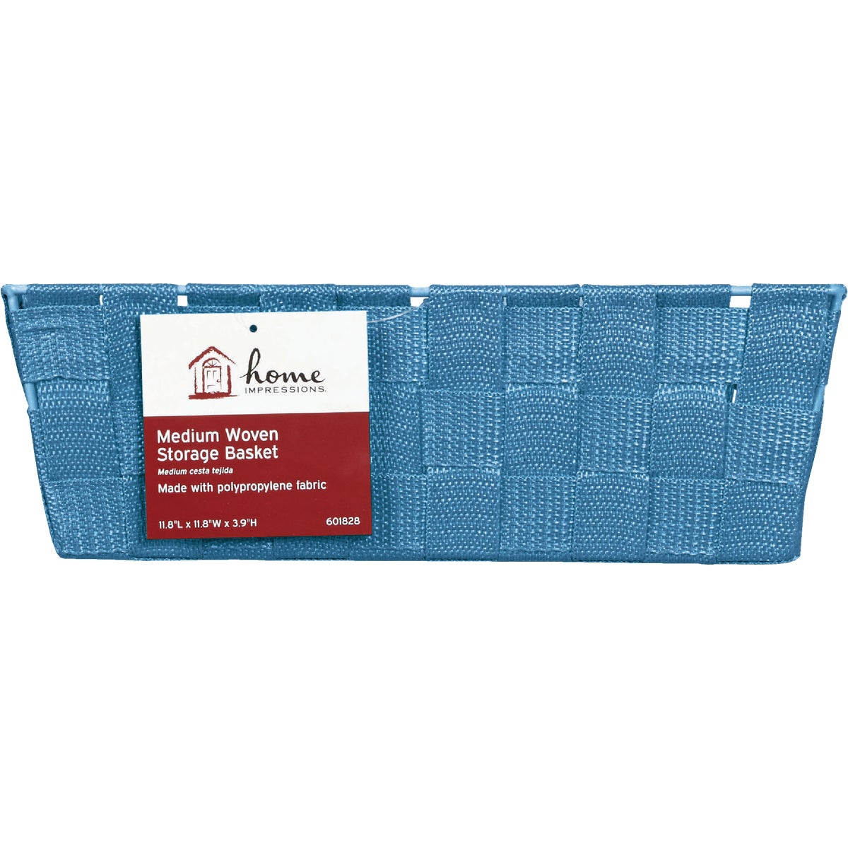 Home Impressions 11.75 In. x 3.75 In. H. Woven Storage Basket, Blue