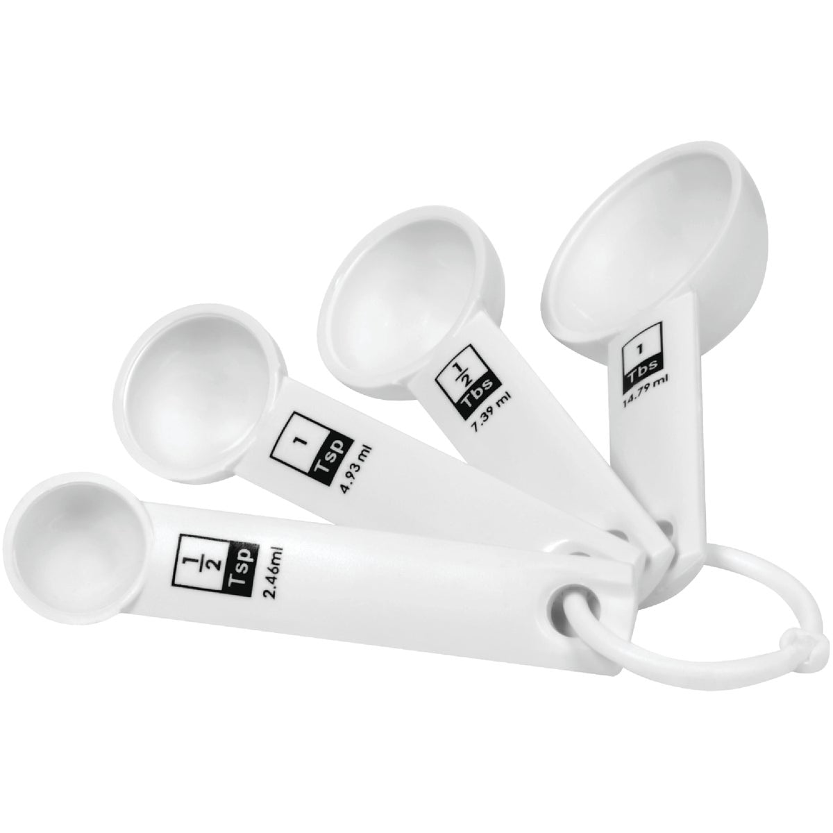 World Kitchen/Ekco Polypropylene White Measuring Spoons (4-Piece)