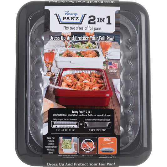 Fancy Panz 9.38 In. W. x 11.75 In. L. Charcoal 2-In-1 Foil Pan Baking Carrier