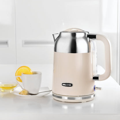 Kalorik 1.7 Liter Cream Retro Electric Kettle