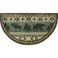 Mohawk Home Aegean Collection 24 In. x 44 In. Ranier Black Slice Hearth Rug