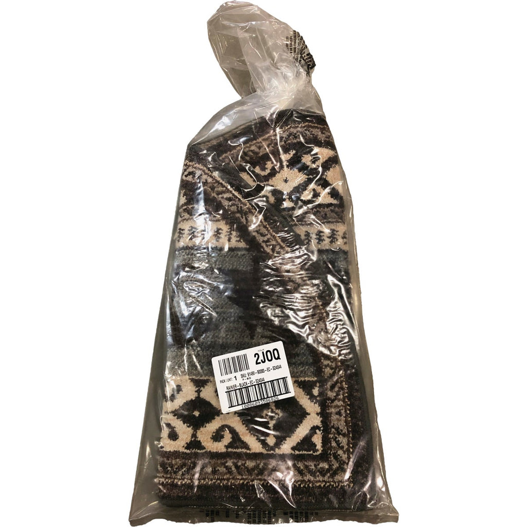 Mohawk Home Aegean Collection 24 In. x 44 In. Ranier Black Slice Hearth Rug