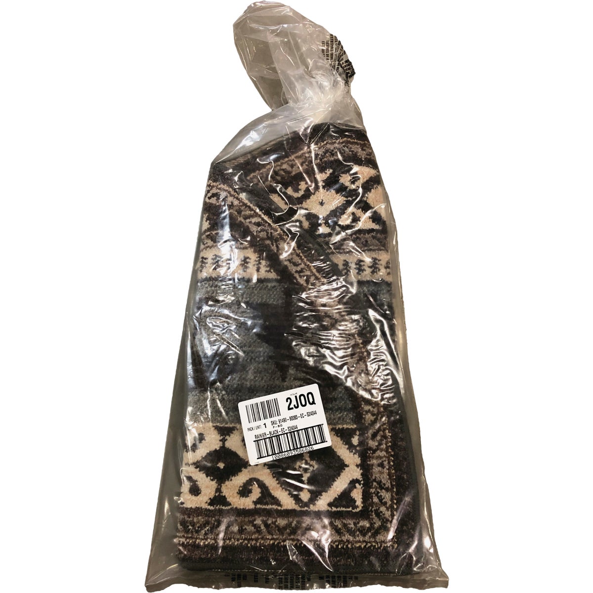Mohawk Home Aegean Collection 24 In. x 44 In. Ranier Black Slice Hearth Rug