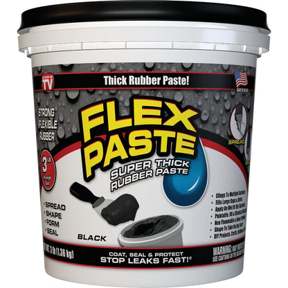 Flex Paste 3 Lb. Rubber Sealant, Black