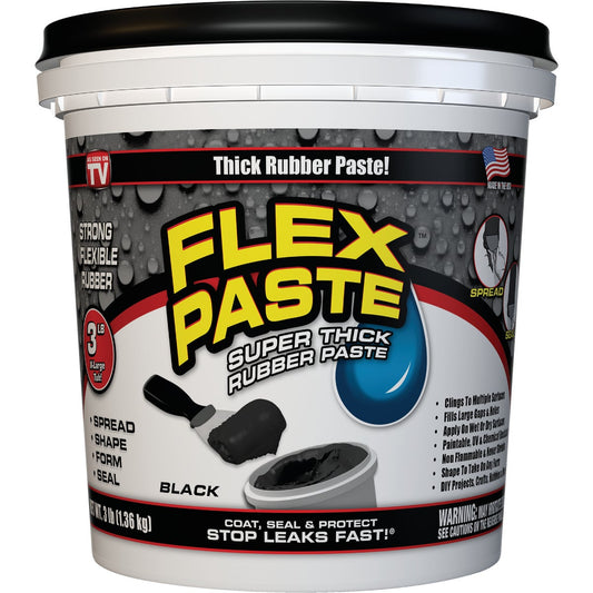 Flex Paste 3 Lb. Rubber Sealant, Black