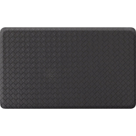 GelPro NewLife 18 In. x 30 In. Black Basketweave Designer Comfort Mat